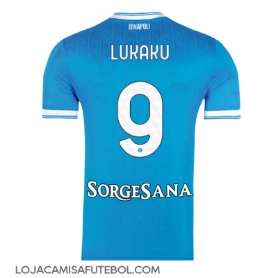 Camisa de Futebol SSC Napoli Romelu Lukaku #9 Equipamento Principal 2025-26 Manga Curta Camisa de Futebol SSC Napoli Romelu Lukaku #9 Equipamento Principal 2025-26 Manga Curta